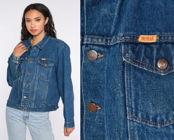 80s Jean Jacket Rustler Denim Jacket 