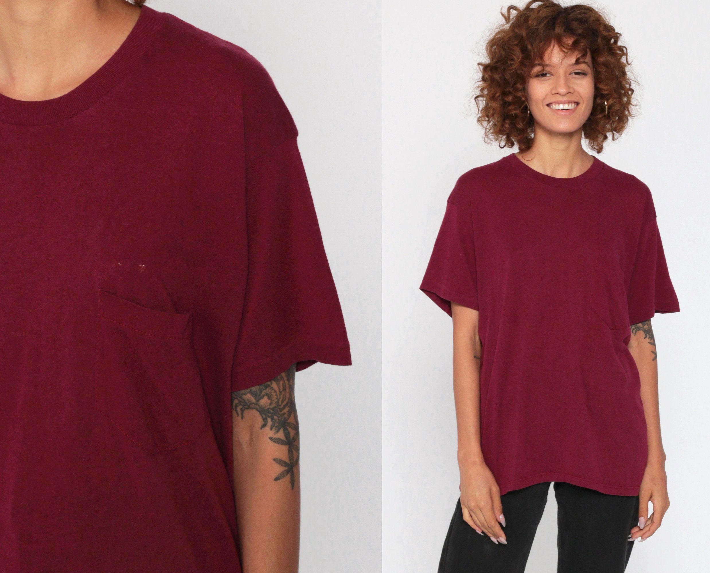 maroon tshirt plain
