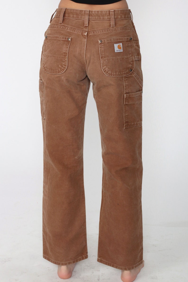 Carhartt Pants Women/'s 25 Workwear Wide Leg Boyfriend Low Rise Work Pants Baggy Cargo Straight Leg Vintage 1990s Streetwear Extra Small xs 2