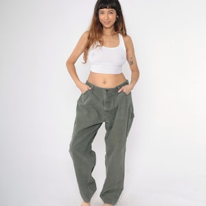 Pantalones Dickies verde oliva Y2K XL Hammer Loop Cargo Carpenter Jeans verde cintura alta ropa de trabajo pierna recta Vintage 00s para hombre extra grande xl 40