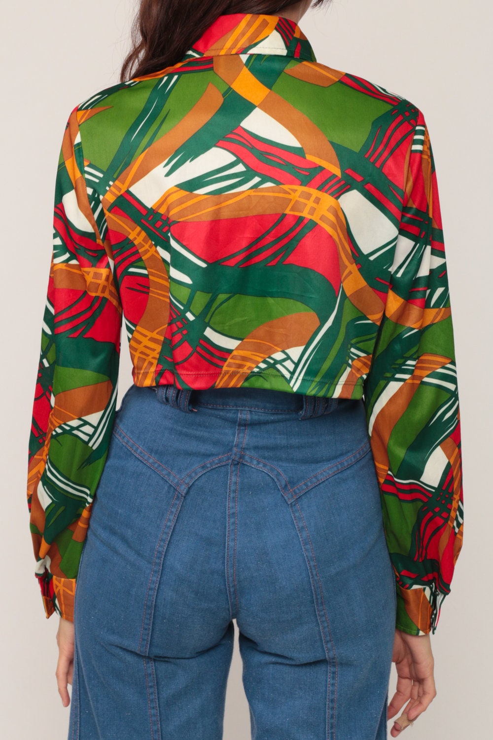 psychedelic checkered shirt