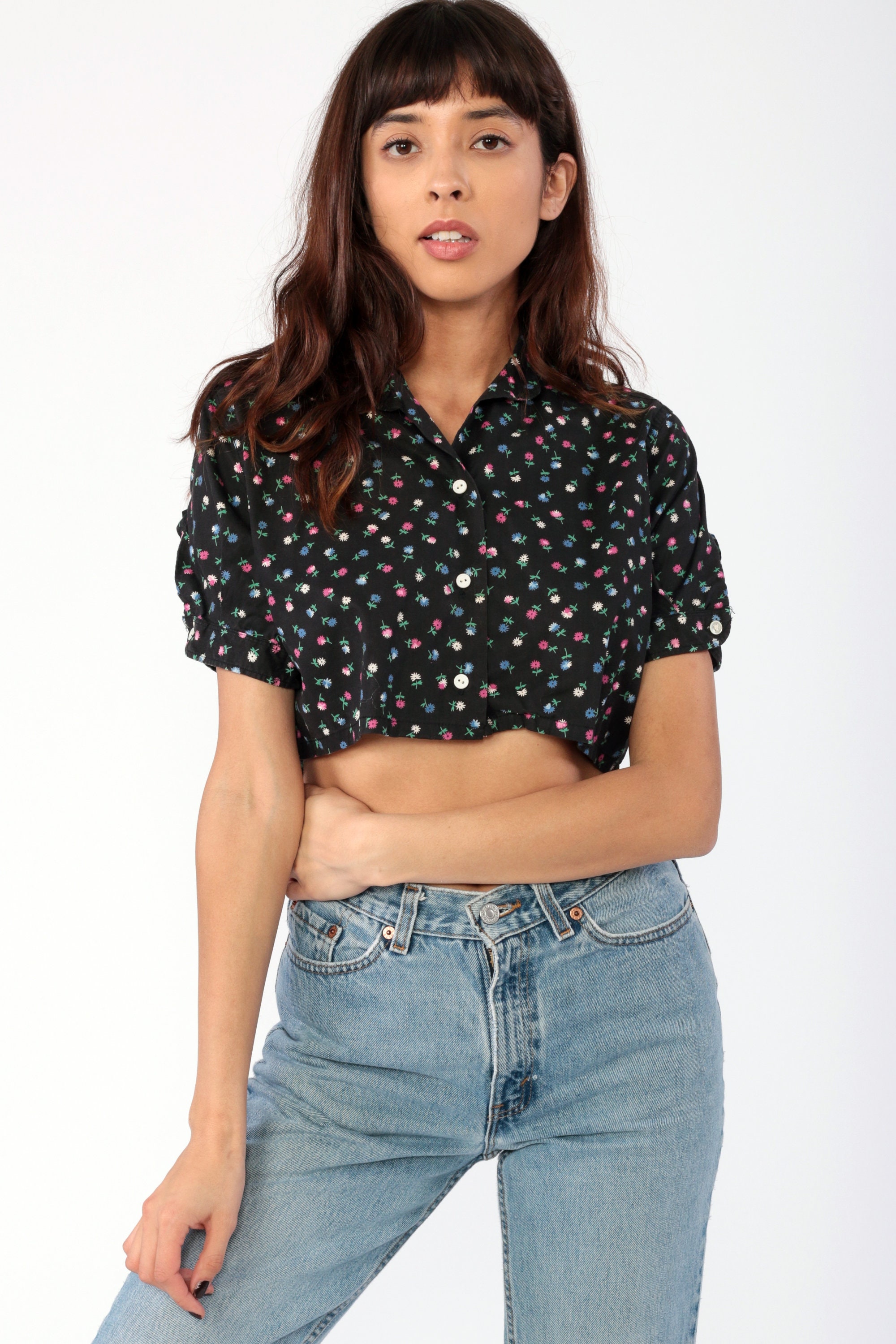 black floral shirt women's
