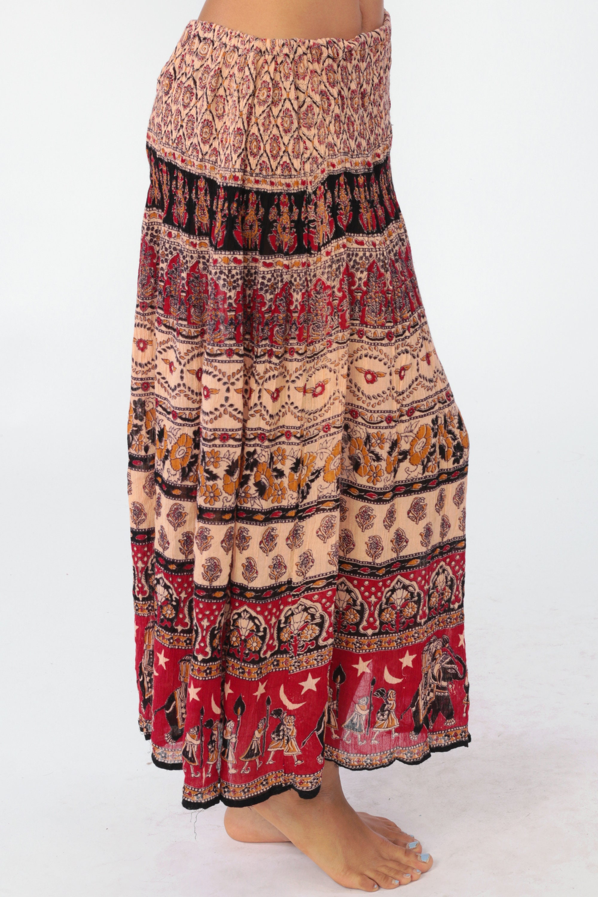 boho gypsy maxi skirt