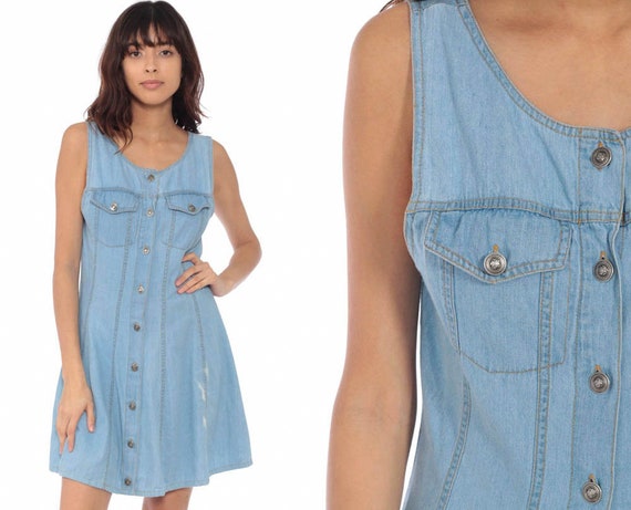 distressed jean dress