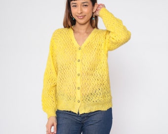 Mustard Yellow Sweater 70s 80s Vintage Men
