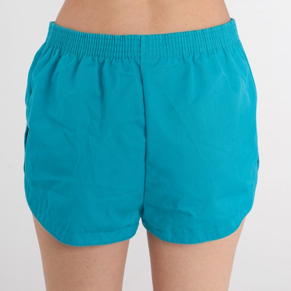 80s Shorts Turquoise Shorts Blue Summer Jogging S… - image 7