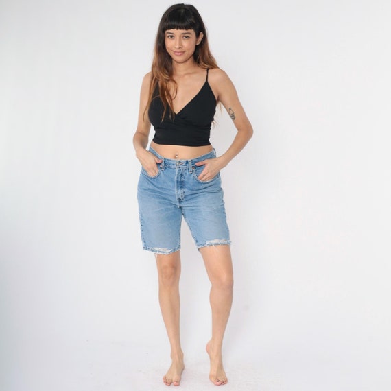 Vintage Levi's 505 Denim Shorts Y2K Blue Jean Shorts Bermuda Shorts Levi Jean Shorts High Rise Shorts 00s Levi Medium 32