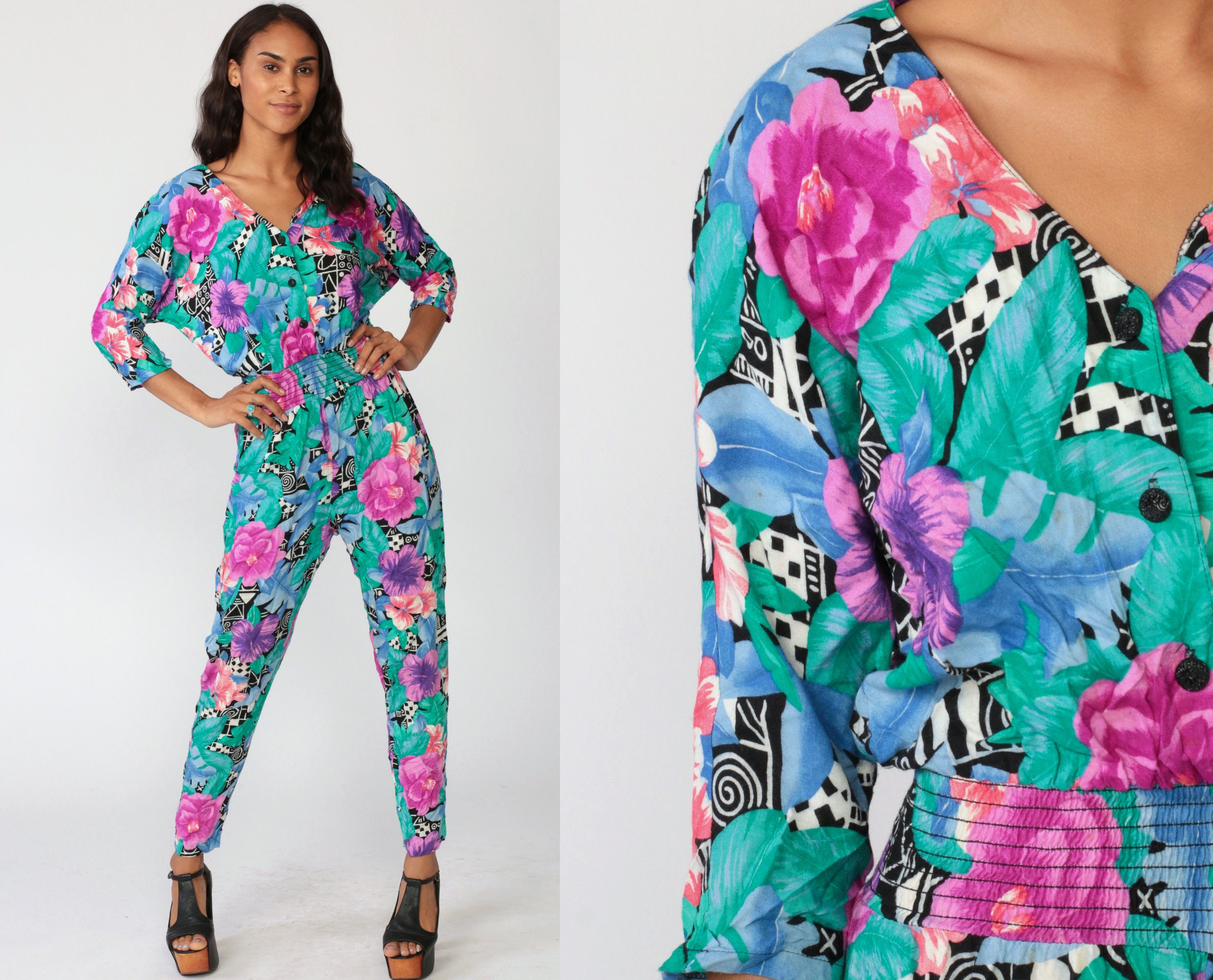 tropical pantsuit