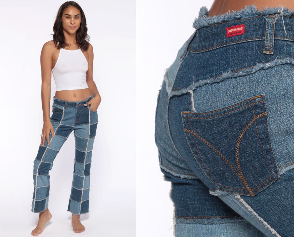 hippie jeans with patches