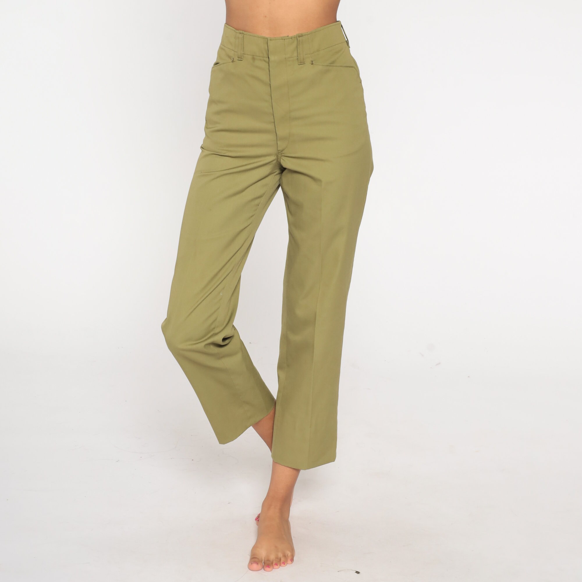 Boy Scout Pants Olive Green Pants Army High Waisted Combat 80s Etsy