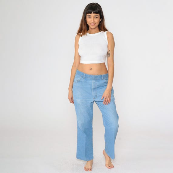 90s Wrangler Jeans Men's 38 Vintage Straight Leg Western 1990s High Rise Waist Denim Pants Blue Size 38 x 29 Short