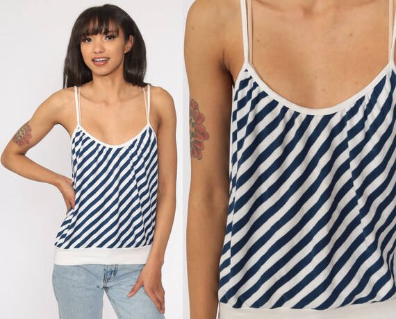 80s Tank Top Striped Shirt Bohemian 