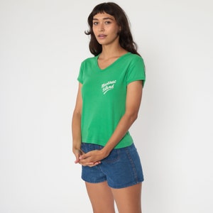 Mackinac Island Tshirt Graphic Tee Shirt Green 80s Tshirt Kelly Green Vintage 70s Retro T Shirt Travel 1980s Medium image 3