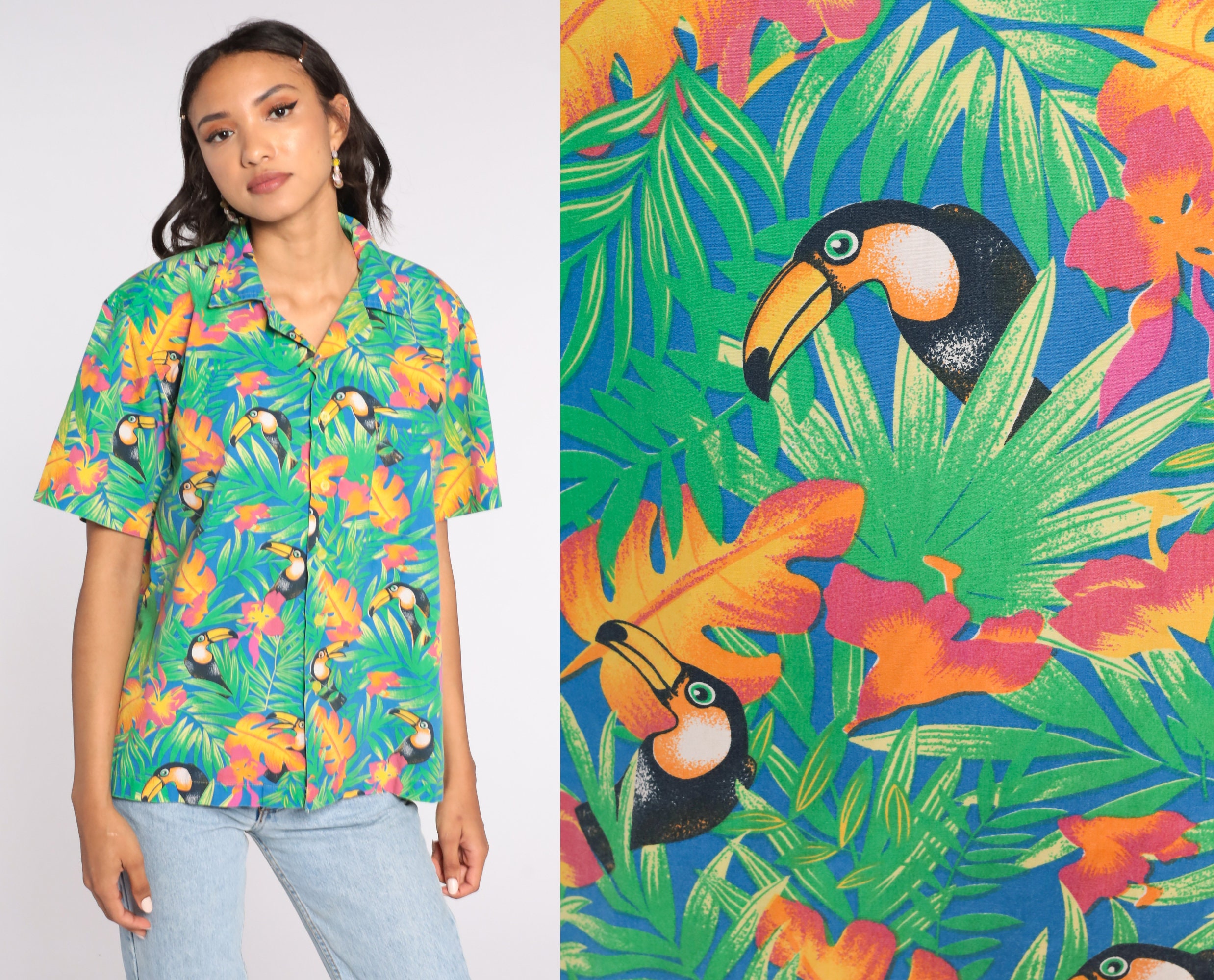 Tropical Bird Shirt Toucan Shirt 