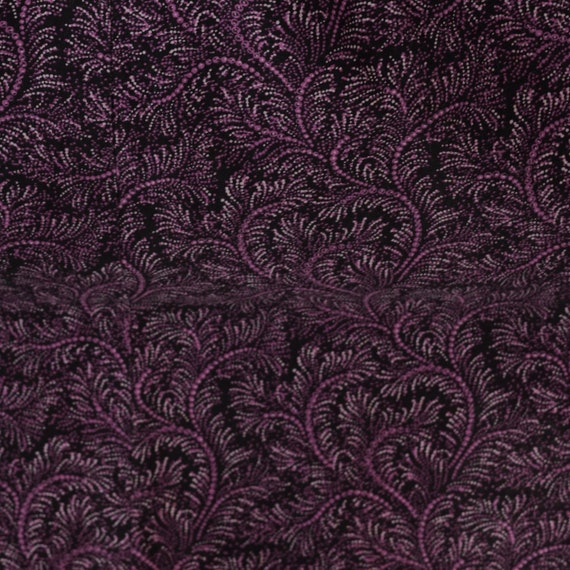 Botanical Sundress 90s Purple Velvet Trim Mini Te… - image 5