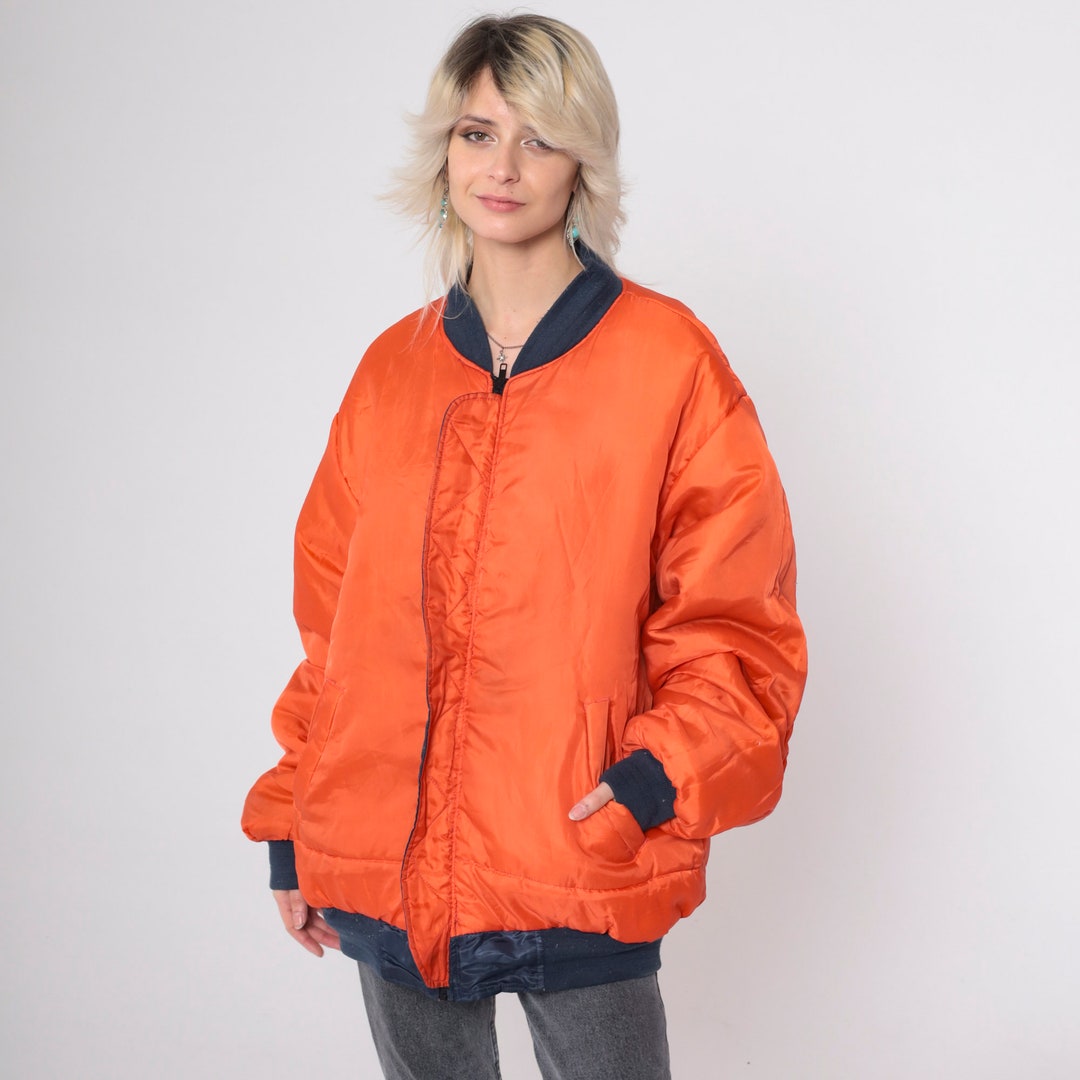 ジャケット・アウター 90s the north face flight jacket gorp The North Face Jacket 90s Navy Blue Orange Reversible Bomber