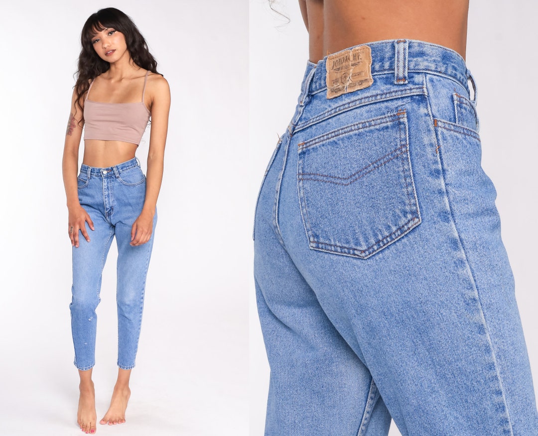 独特な 90s Jeans Jordache Vintage Skinny High Zipper Ankle Jeans ジャケット・アウター