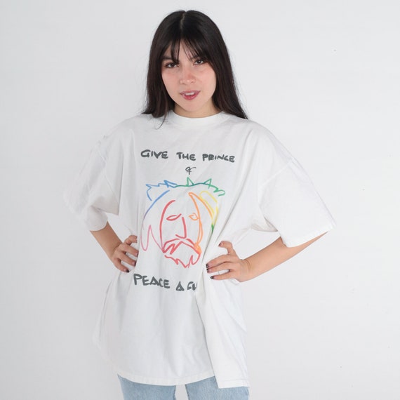 Christian T-Shirt 90s Give the Prince of Peace a … - image 2
