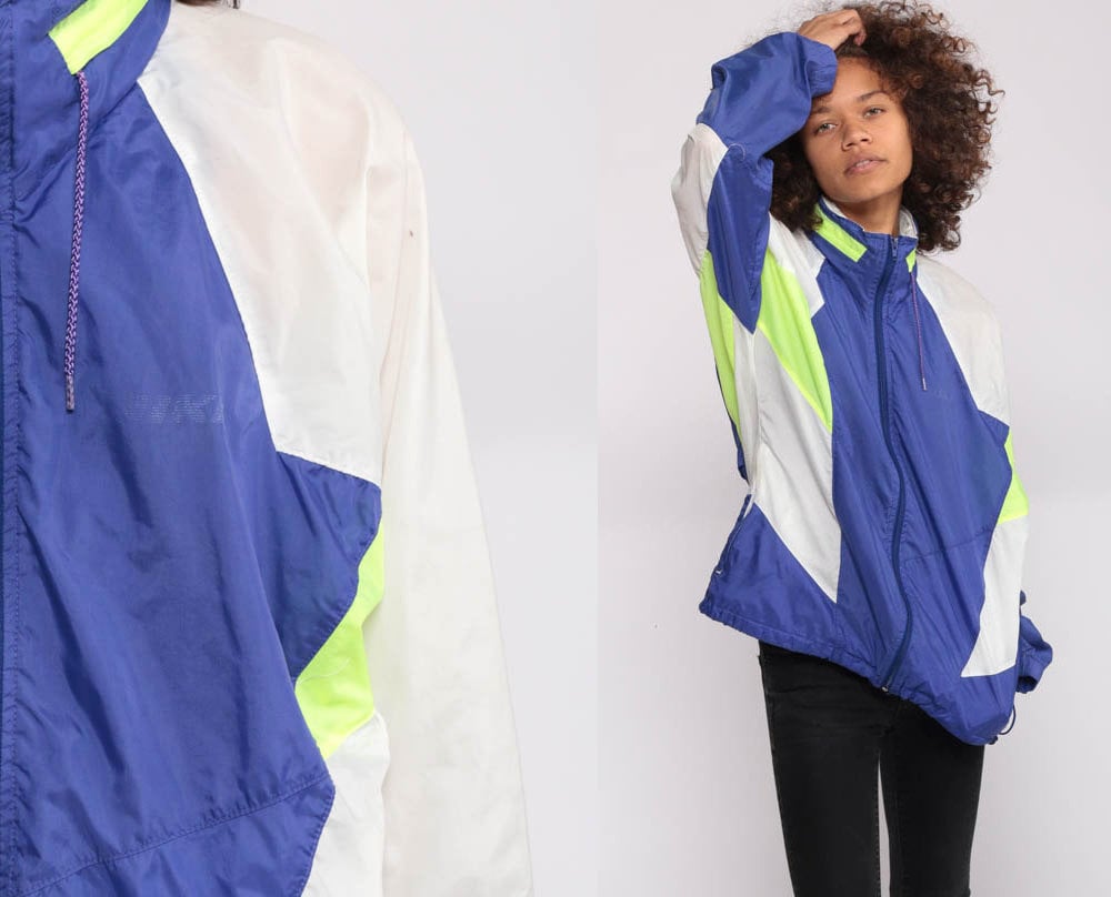 Neon Green Windbreaker - Etsy