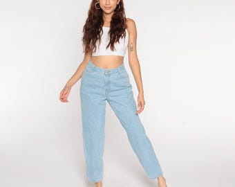 Vintage 90s Gitano Mom Jeans Blue High Waisted Relaxed Tapered Jeans Denim Pants 1990s Medium 29