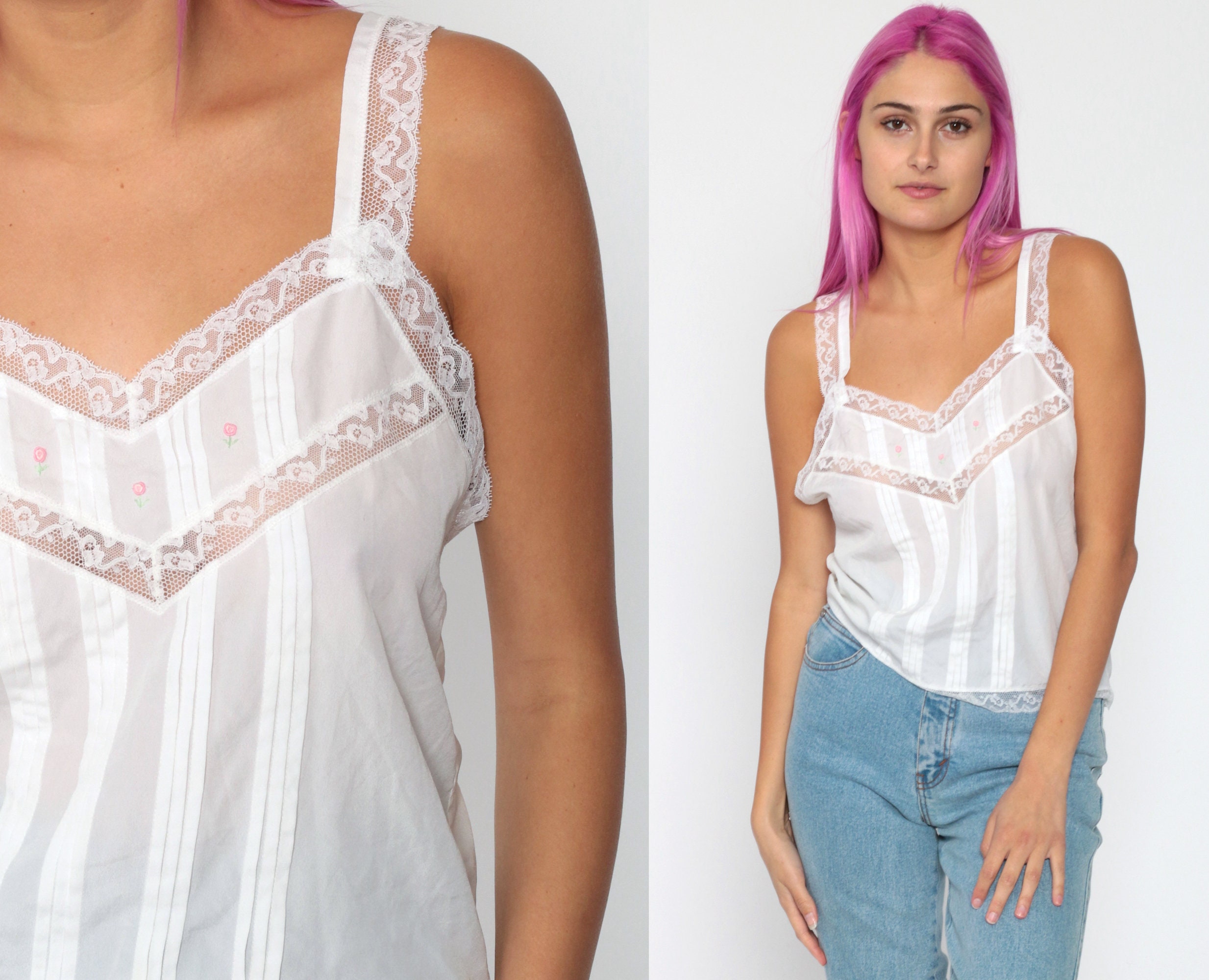 sheer white camisole