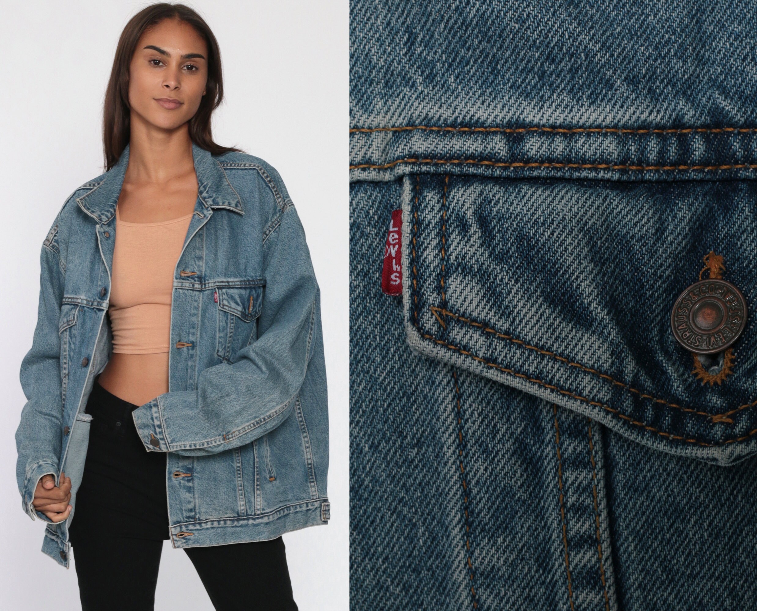 90s Levis Denim Jacket xl Red Tab Levi 