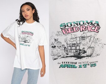Sonoma Bed Race Shirt 90s Retro TShirt California Shirt Vintage 1990s T Shirt Runners Tee Graphic Tshirt Run Extra Large xl