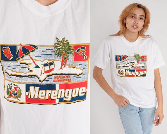 Merengue Shirt Dominican Republic Tshirt 00s Music Dance Graphic T Shirt Tropical Short Sleeve 2000s TShirt Vintage Retro Medium