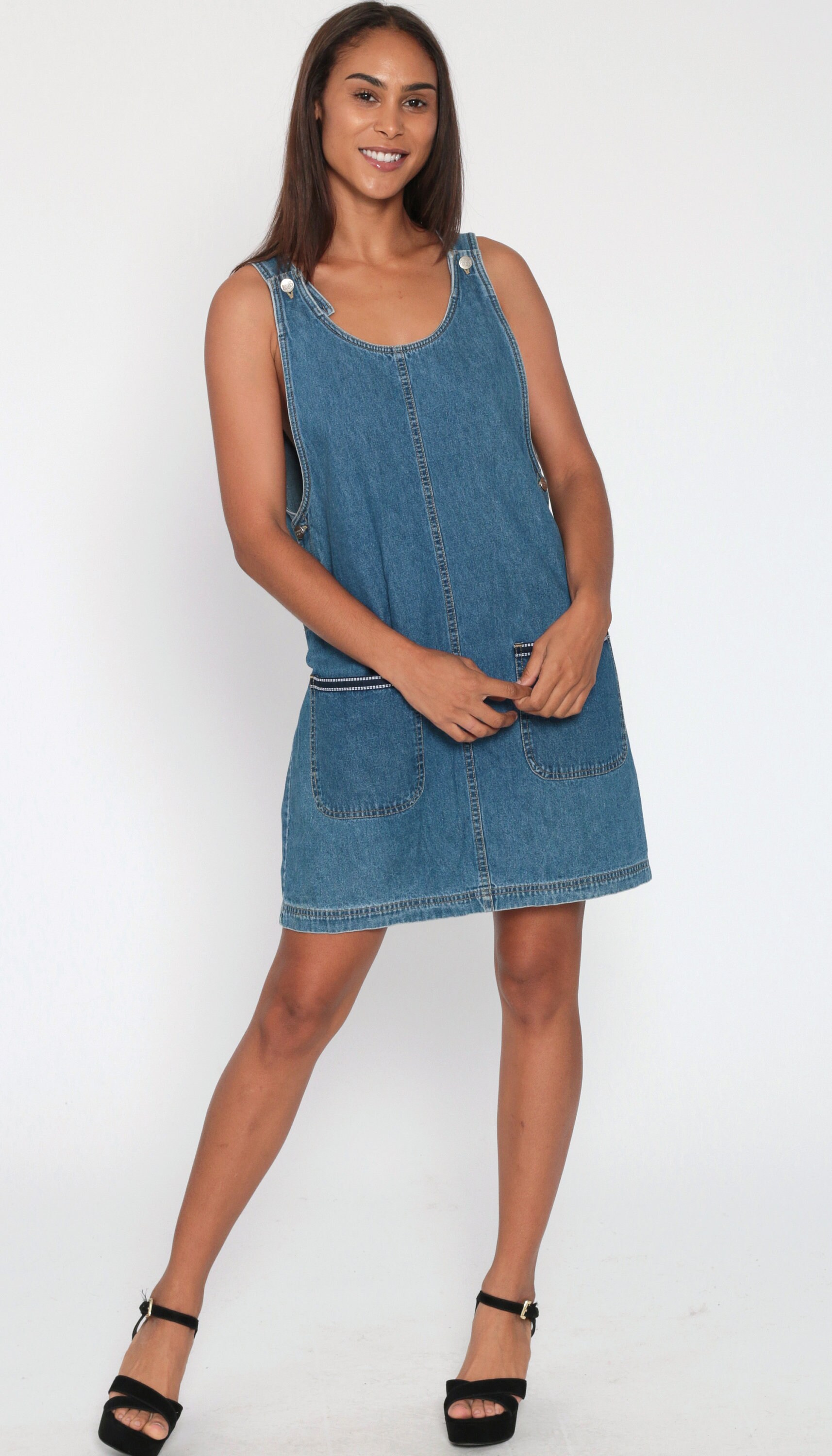 target denim jumper dress