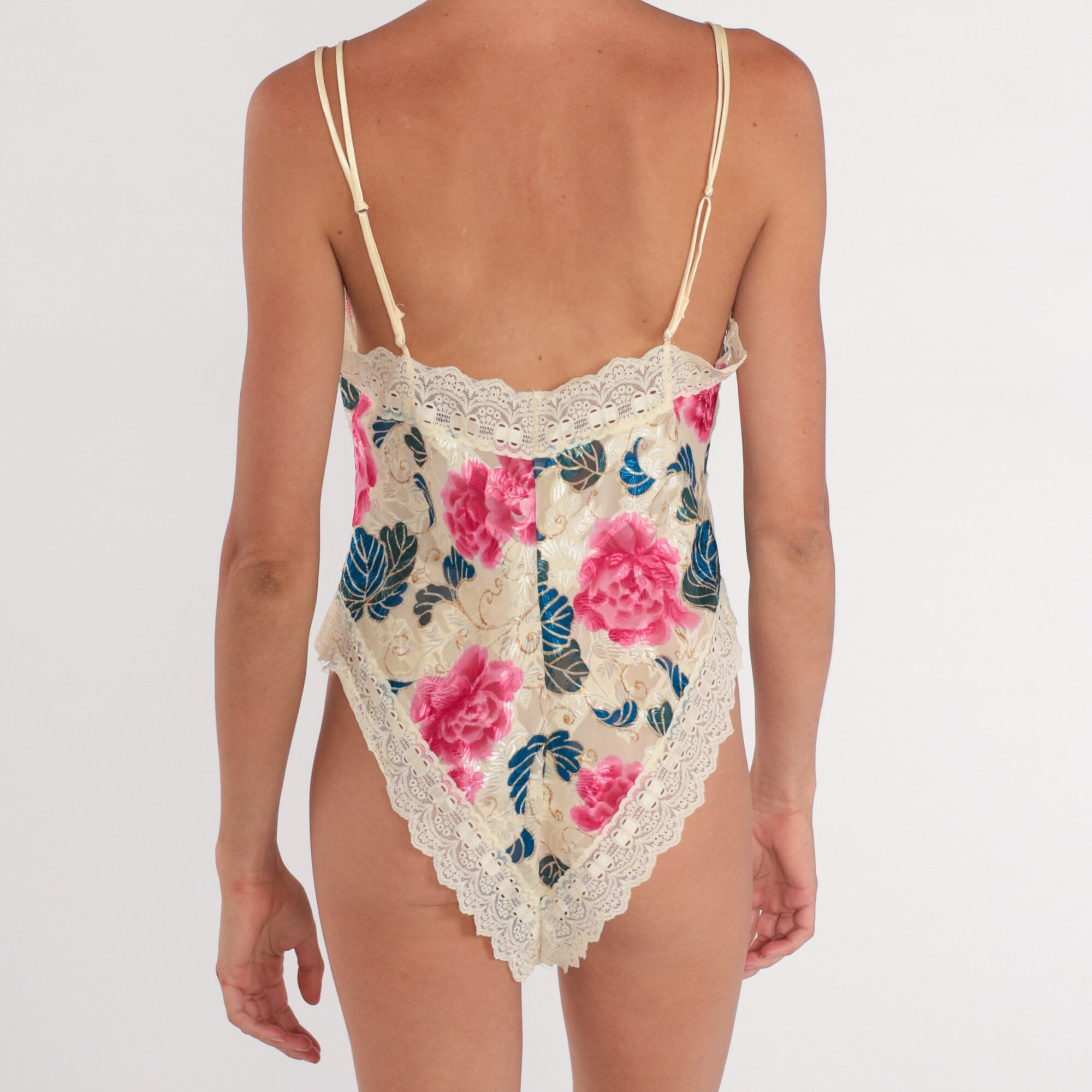 Bouquet Lace Silk Bodysuit - The Drawer