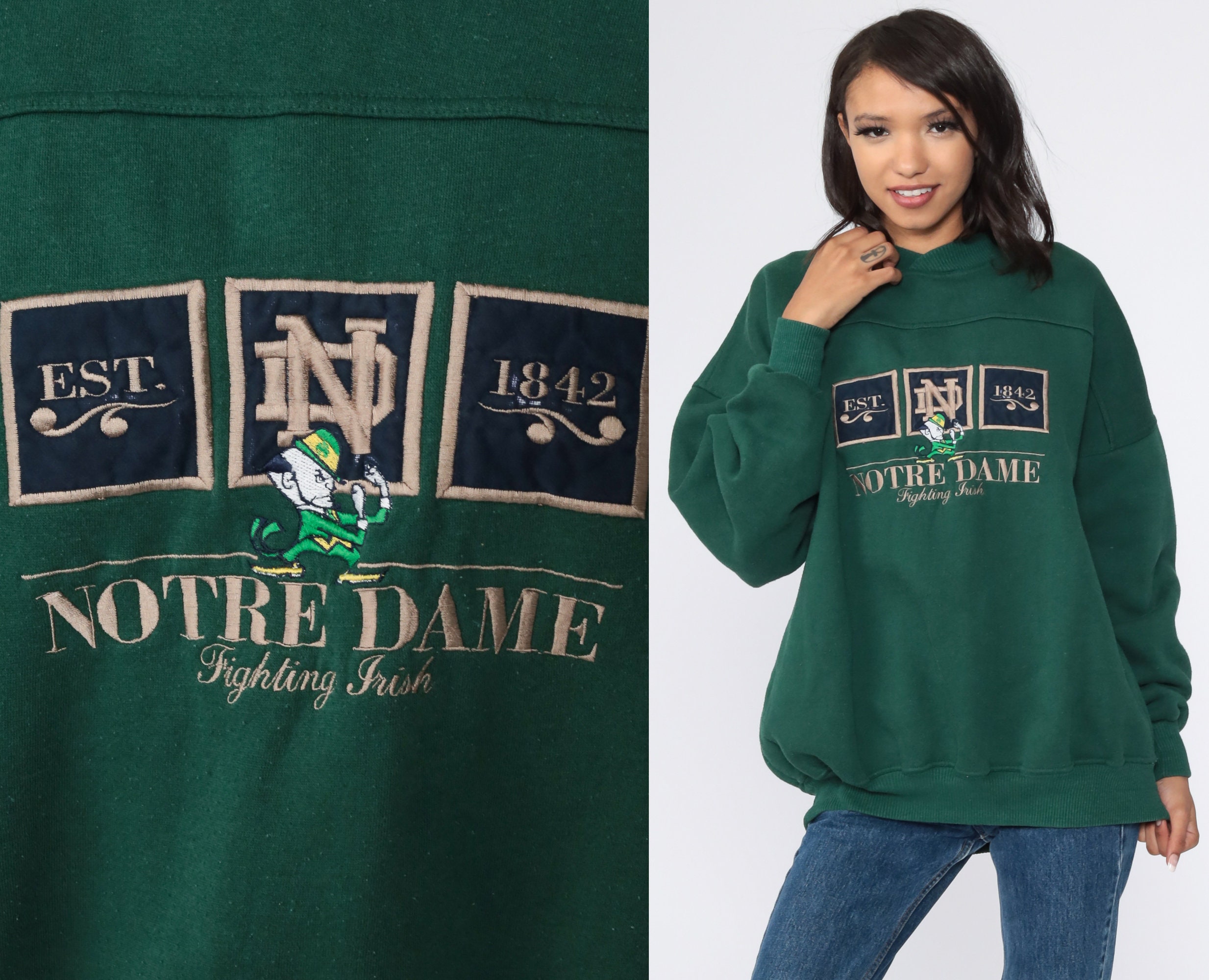 Notre Dame Sweatshirt 80s FIGHTING 
