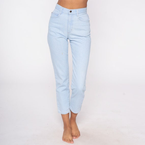 Skinny Lee Jeans 80s Jeans Light Blue High Waist … - image 4