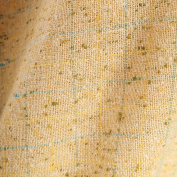 Checkered Wrap Skirt 60s Yellow Midi Skirt Retro … - image 5