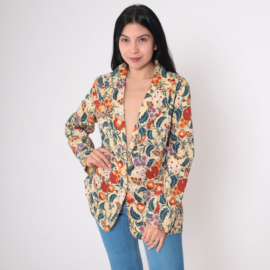 Vintage 70's floral dress & jacket L