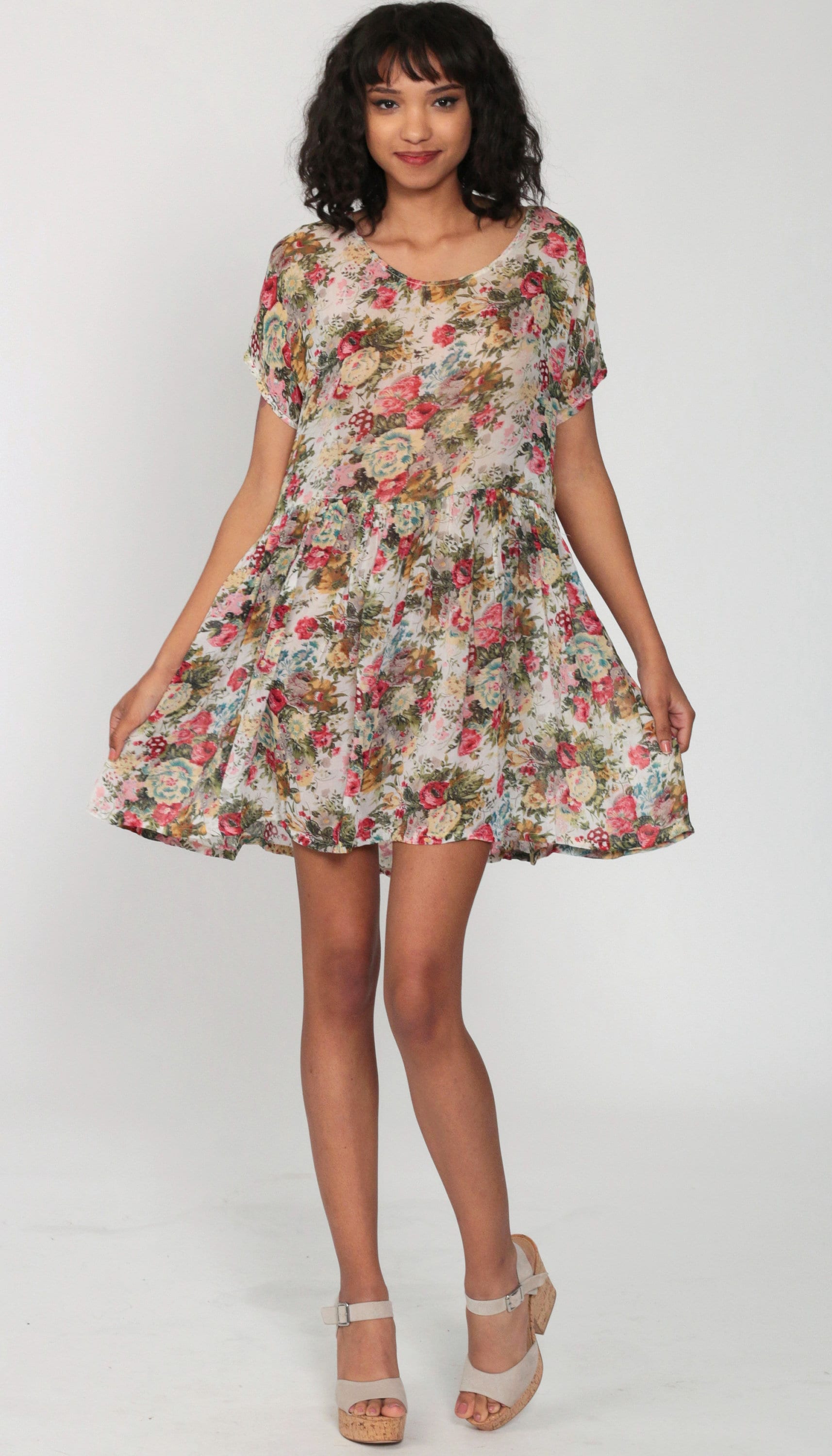 90's style floral dresses