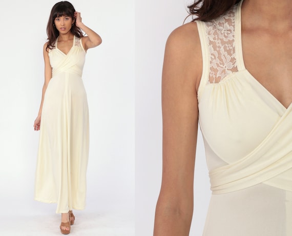 cream bohemian dress