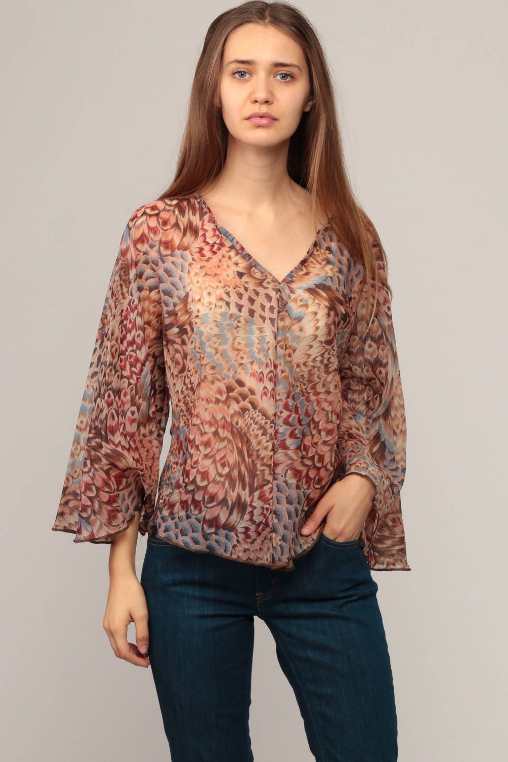 boho print shirt