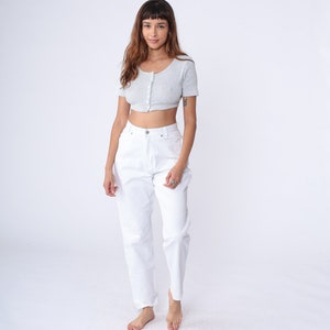 Pantalones vaqueros blancos vintage, pantalones vaqueros ajustados de los años 90, pantalones vaqueros mom, pantalones vaqueros ajustados, pantalones vaqueros de los años 90, talla pequeña 28