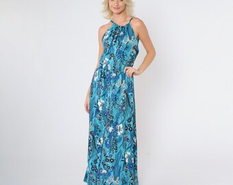 max studio blue dress Max Studio Surplice Smocked Waist Maxi Dress