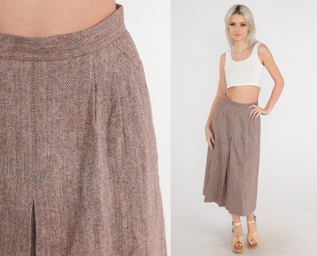 Coach Pale Taupe Wool Tailored Skirt, size S main image 1