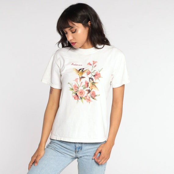 Arizona Tshirt Hummingbird Shirt Southwest Shirt Bird Vintage 80s Tshirt Graphic Southwestern T Shirt 90s Small