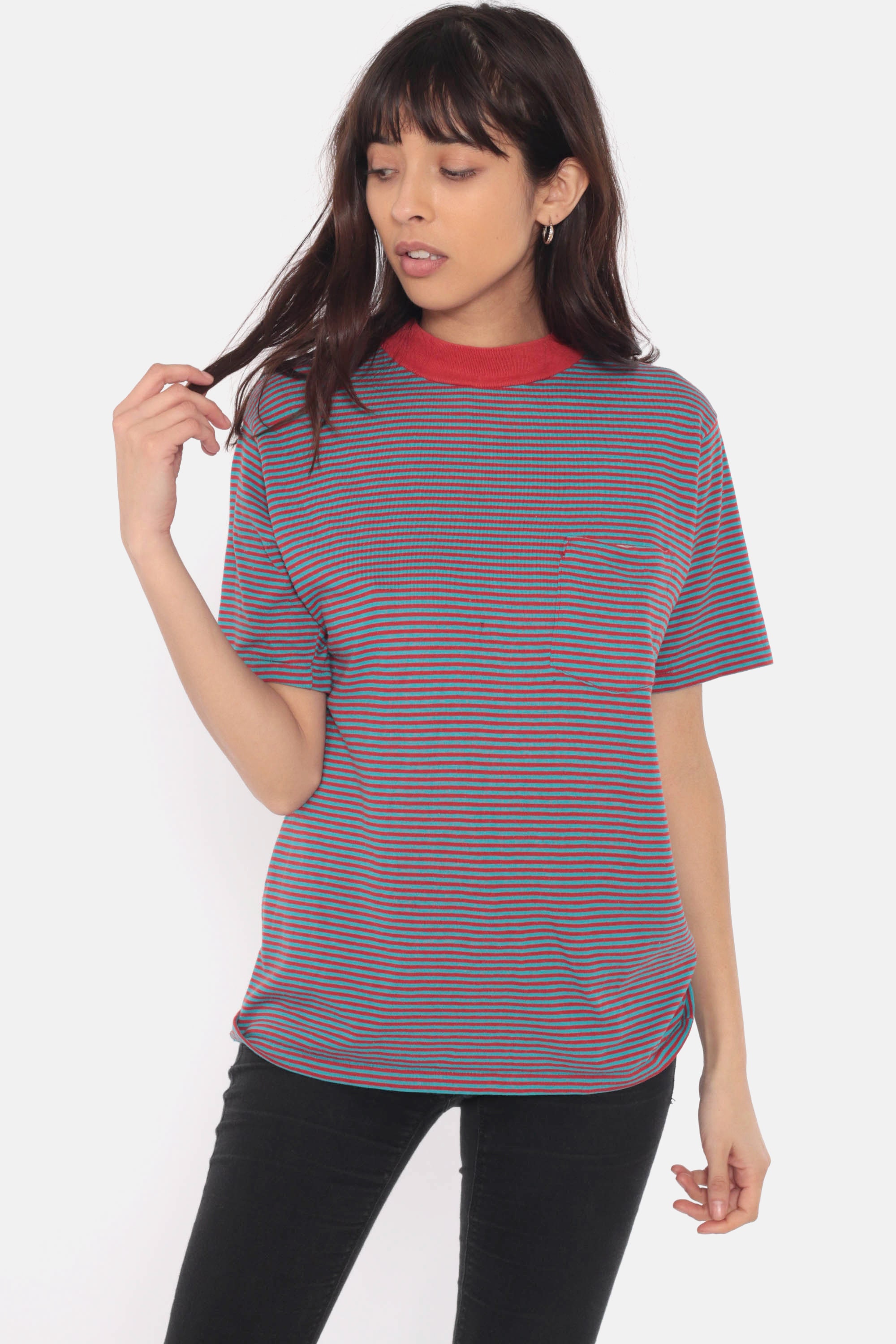 retro striped t shirt womens