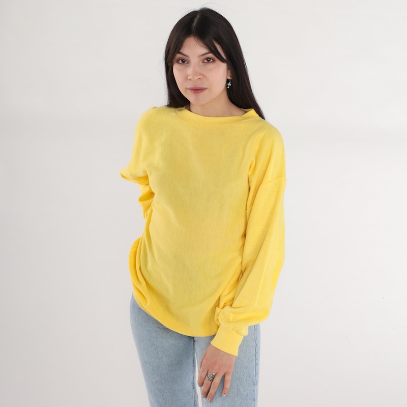 70’s Yellow Goldenrod Crewneck Pullover Sweater