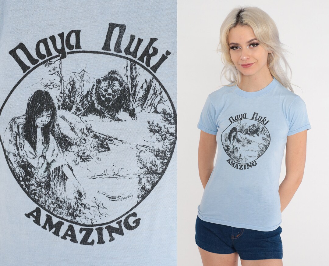 Vintage Naya Nuki Shirt 80s Shoshoni Girl Who Ran Tshirt Native ...
