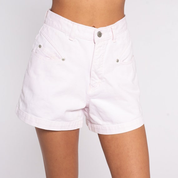 Pink Denim Shorts Baby Pink Shorts High Waisted J… - image 3