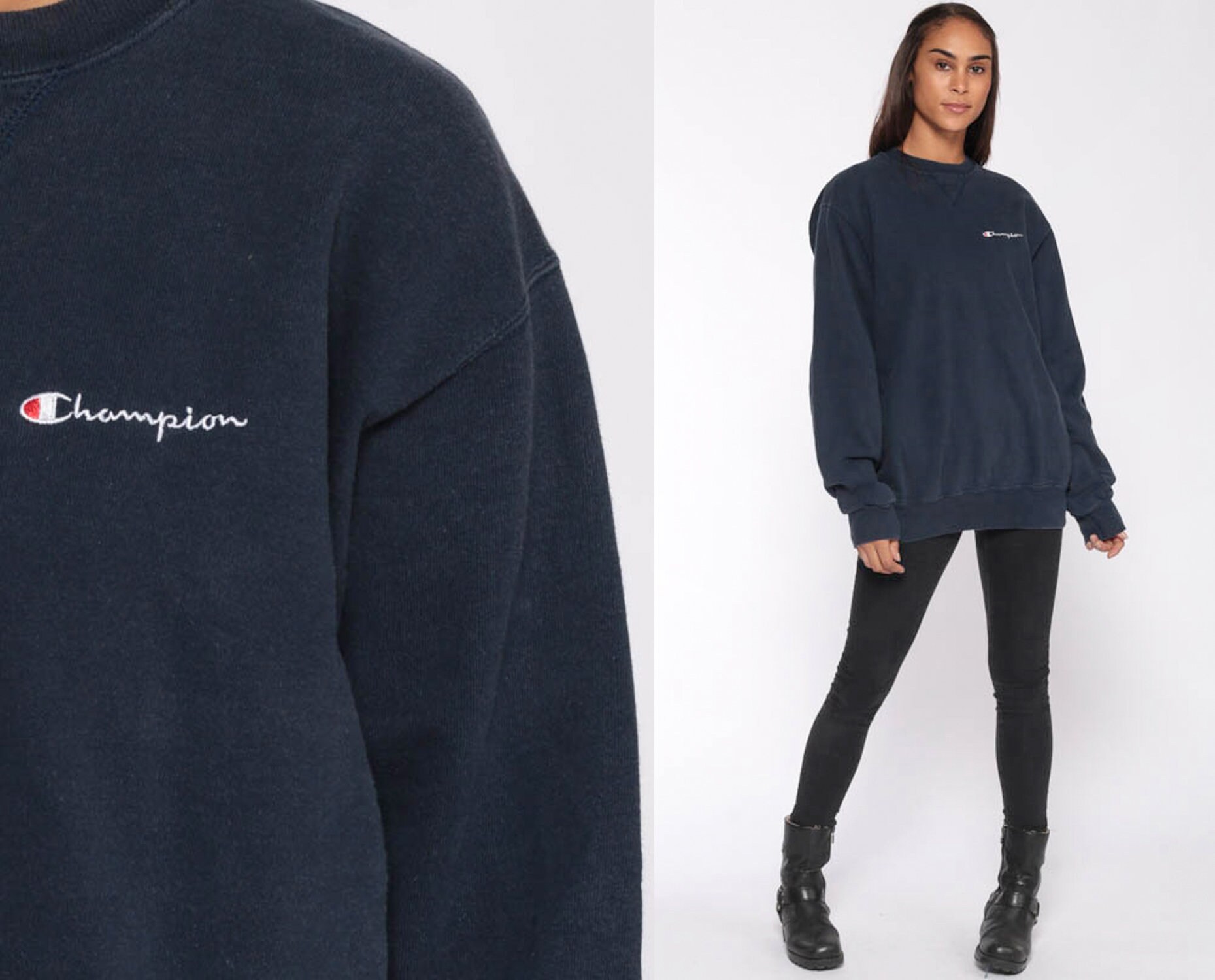 navy blue champion jumper