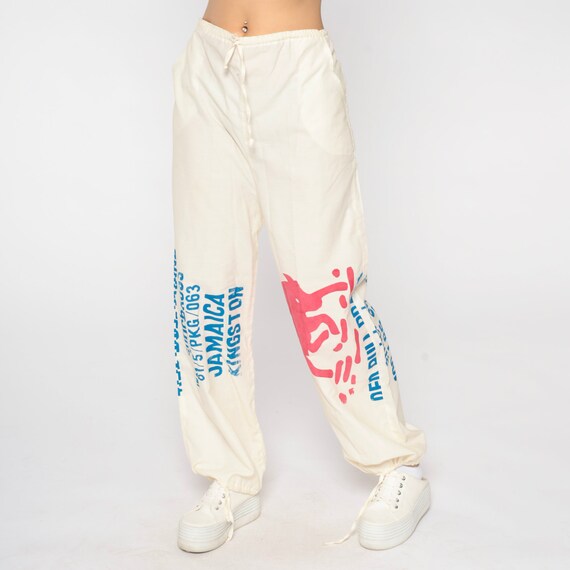Vintage Flour Sack Pants 70s Feedsack Trousers Ja… - image 4