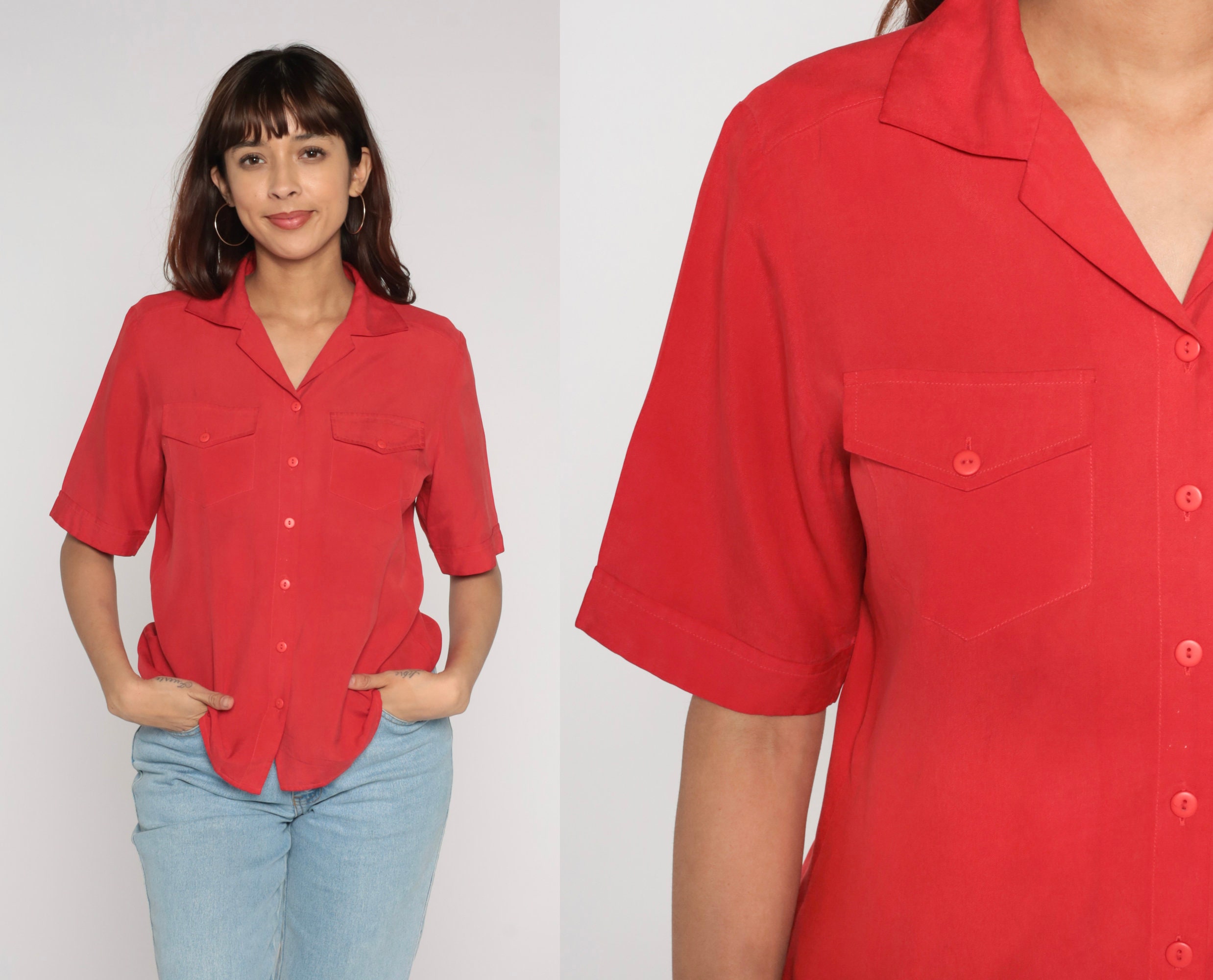 silky red button up shirt silky red button up shirt