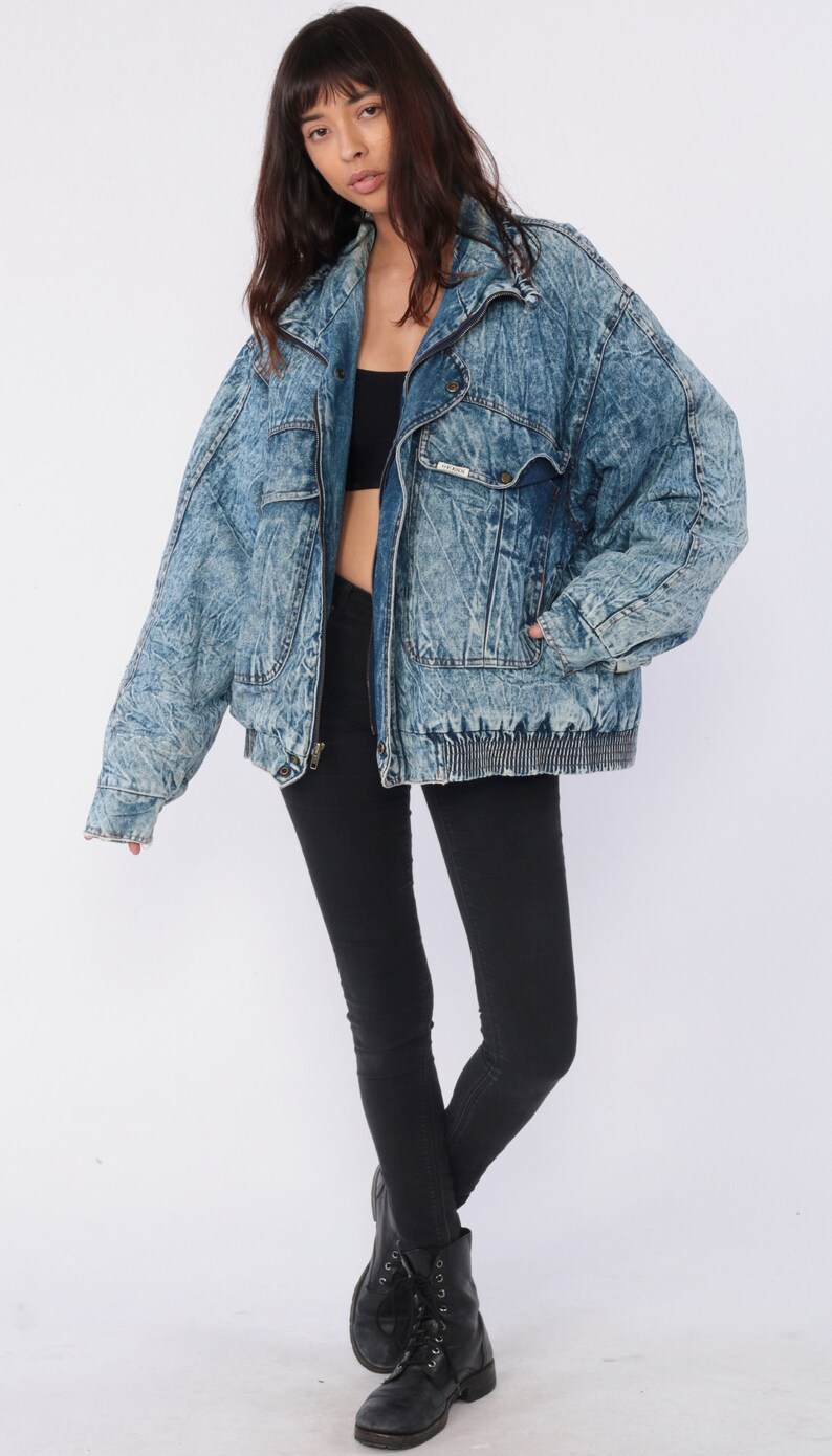 guess denim bomber jacket