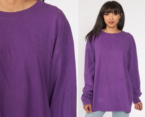 Champion T Shirt 80s Purple Tshirt Athletic Shirt Sports Tee Retro Plain  Vintage 90s Extra Large Xl 